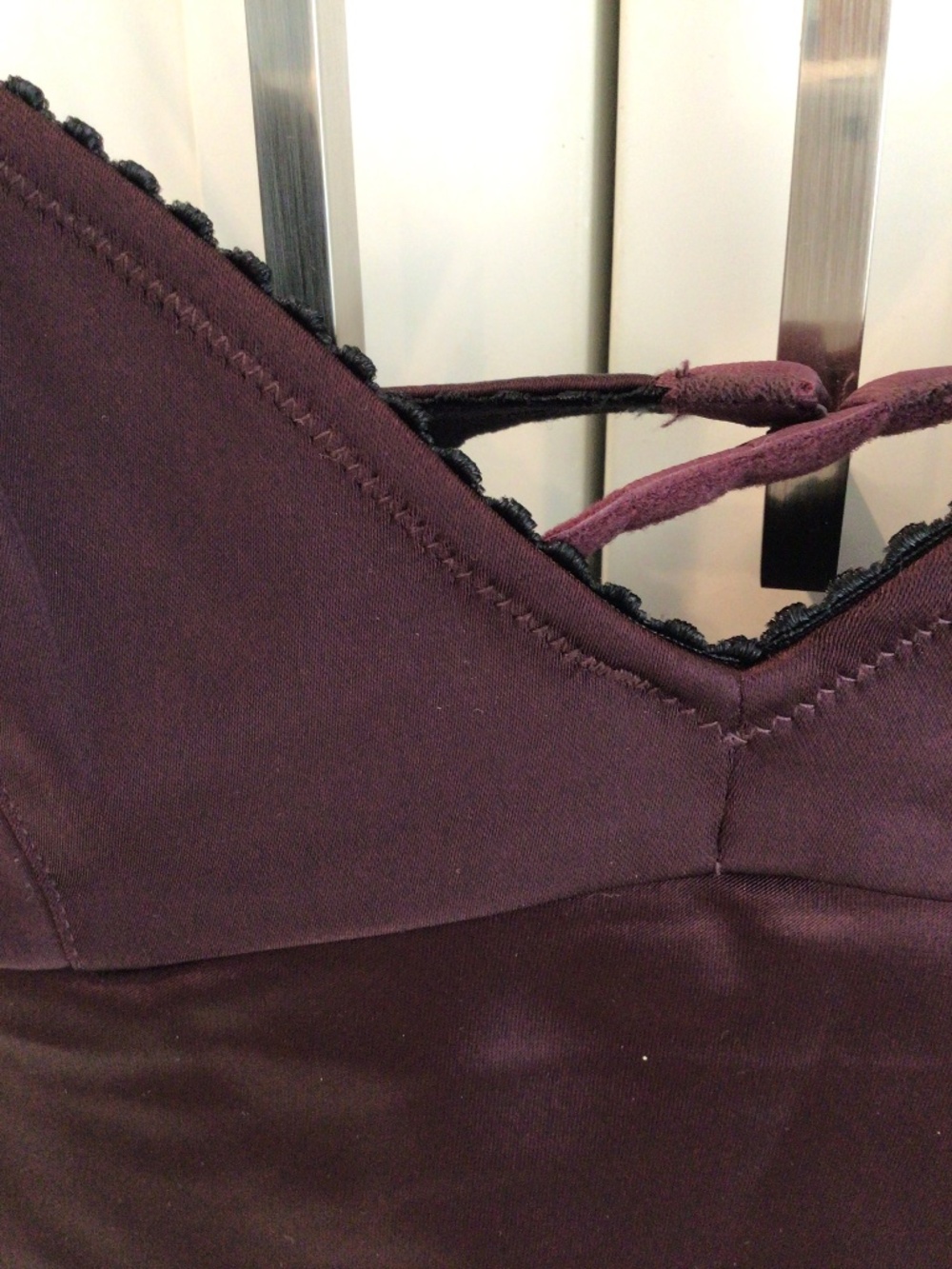 SKIMS XXS Satin Mini Dress in Currant - Picture 7 of 7